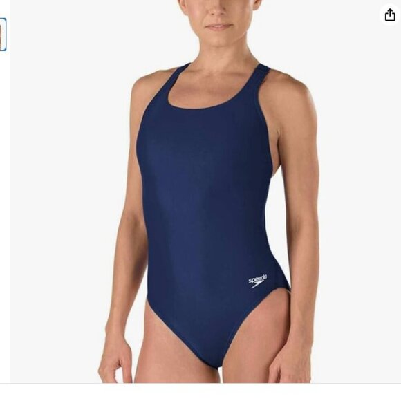 Speedo PowerFlex Eco Super Pro Back Swimsuit Blue – 10/36 - Picture 1 of 5